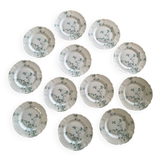 12 assiettes à dessert Haviland Limoges.