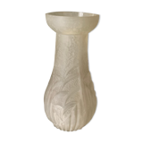 Molded pressed glass vase. Art deco