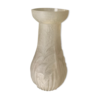 Molded pressed glass vase. Art deco