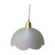 Vintage flower pendant lamp in frosted glass