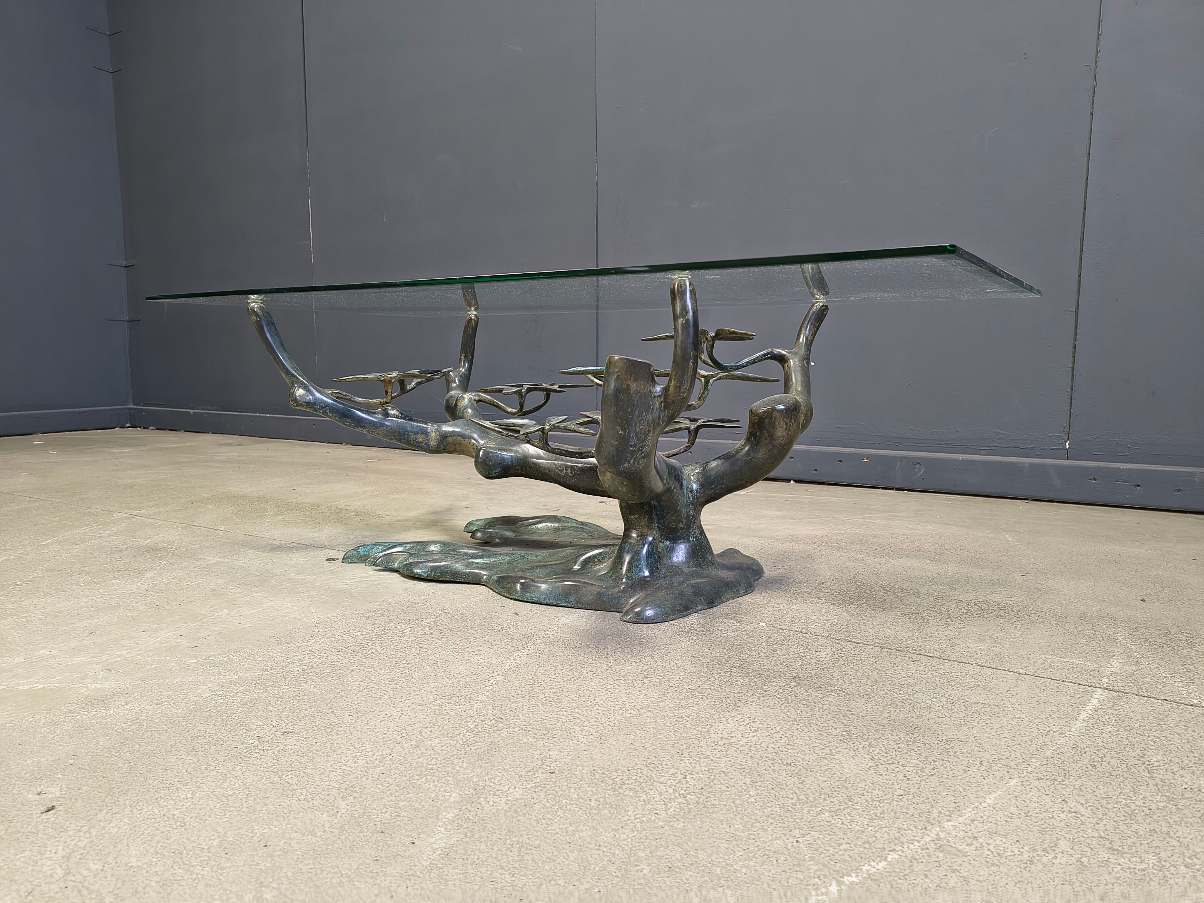 Vintage bonsai coffee table by Willy Daro, 1970s