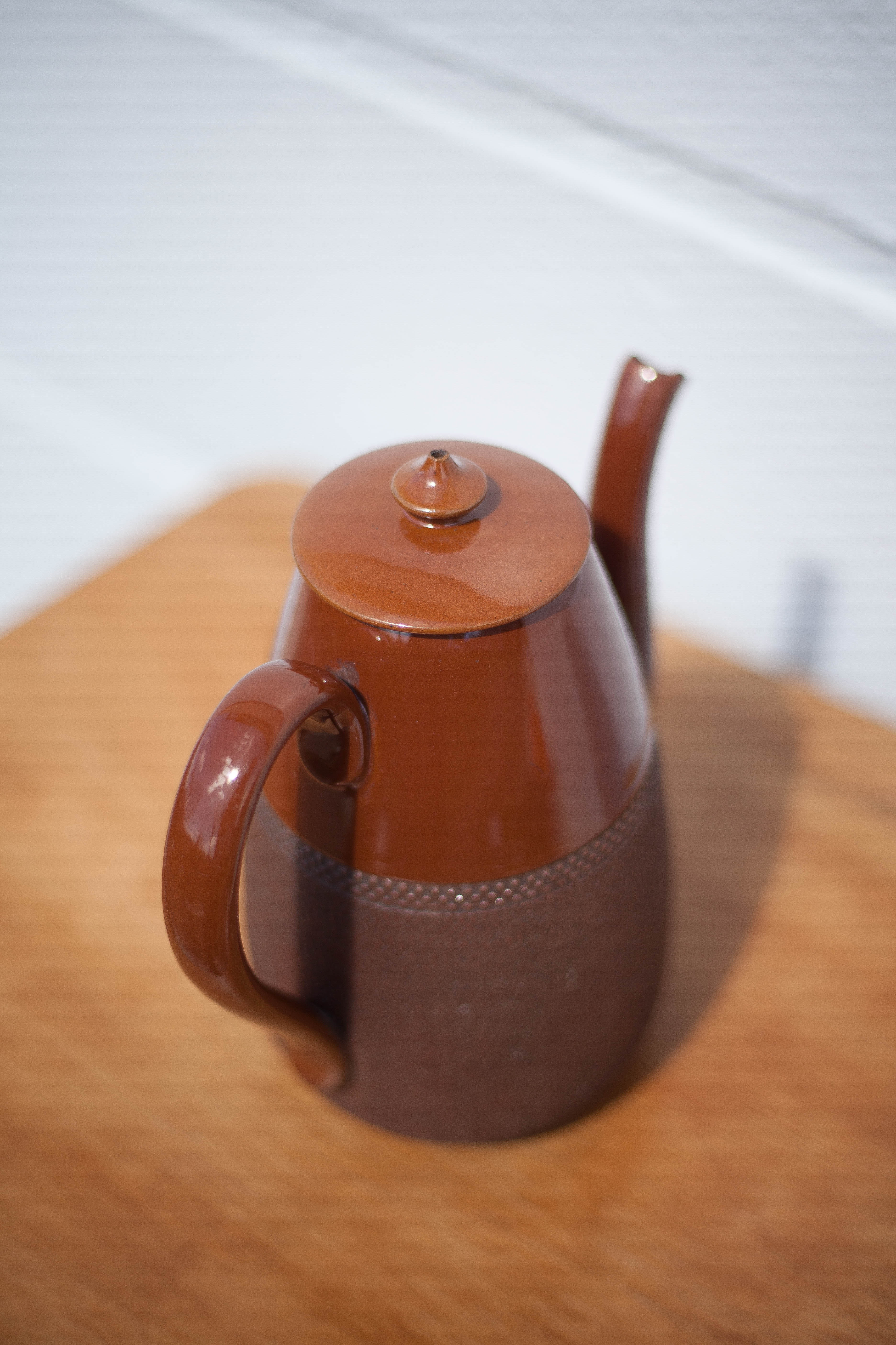 Glazed clay coffee or tea maker