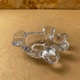 Old vintage vannes crystal bear shaped pocket ashtray
