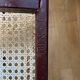Curved wooden bench with caning, stamped Thonet - model 83 - early.