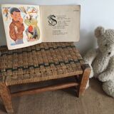 Small bench straw braided