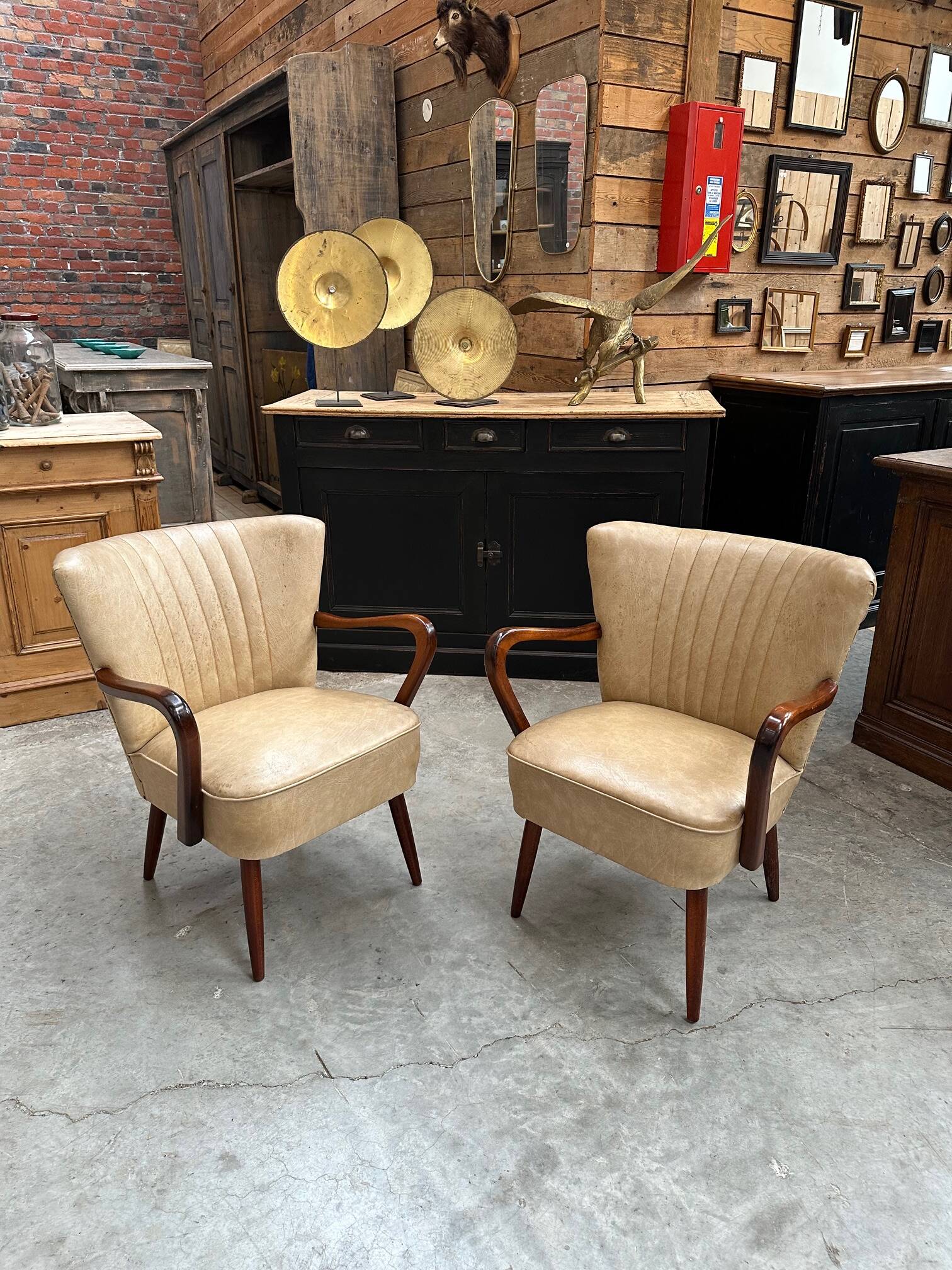 Pair of 60s cocktail armchairs