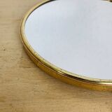 "Elite" Double-sided gold metal hand barber mirror