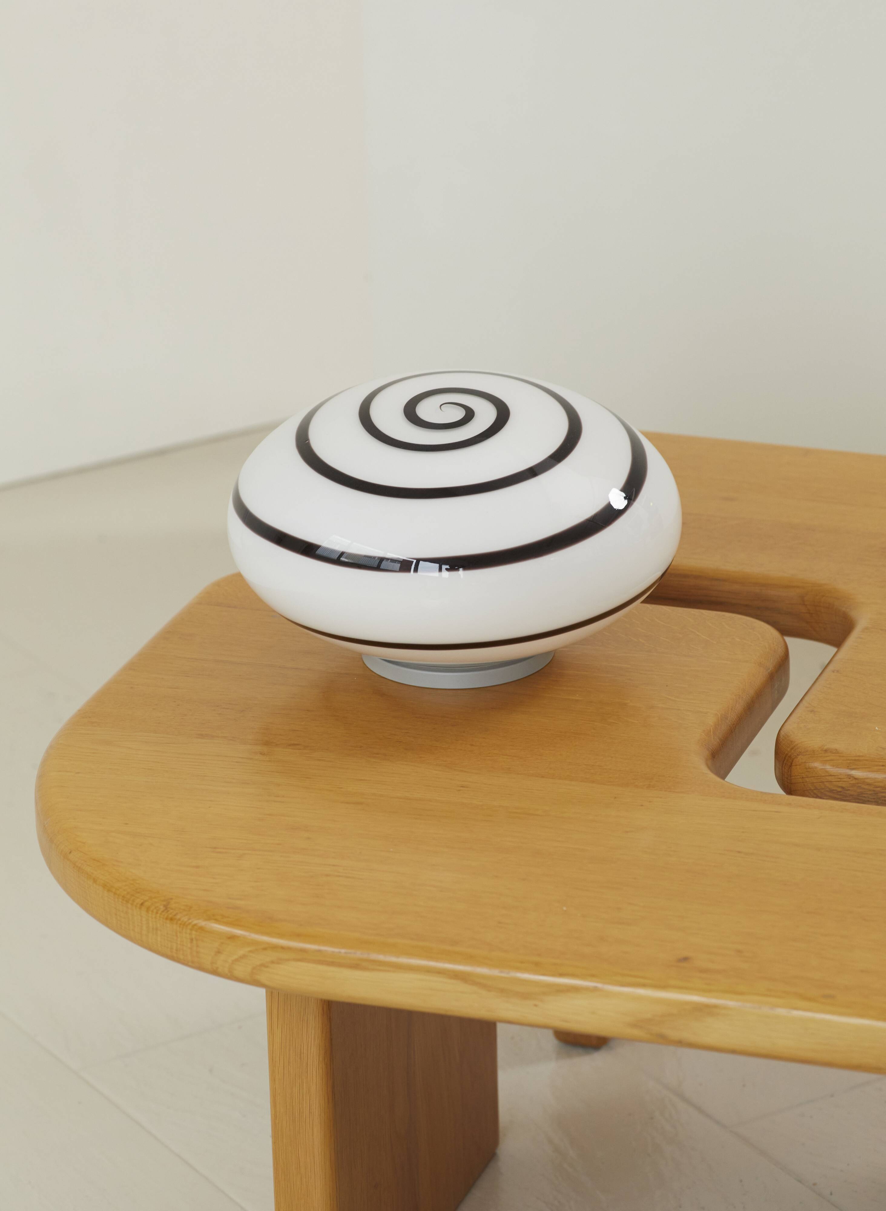 Glass lamp Swirl Zebra by Eglo vintage 80s/90s