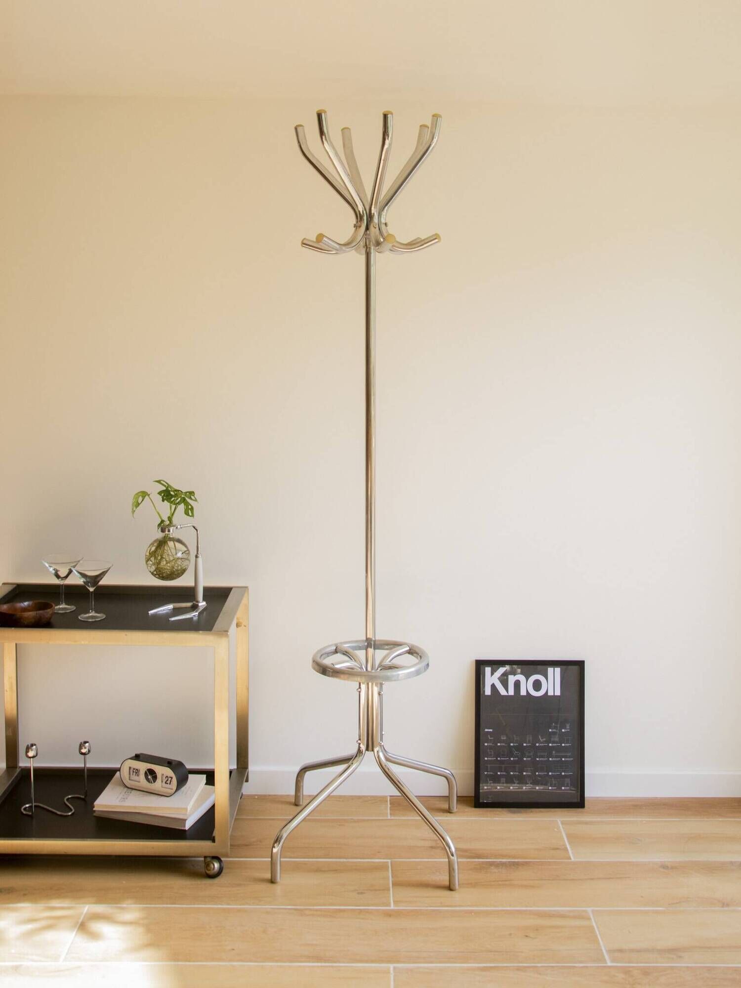 Vintage chrome coat rack
