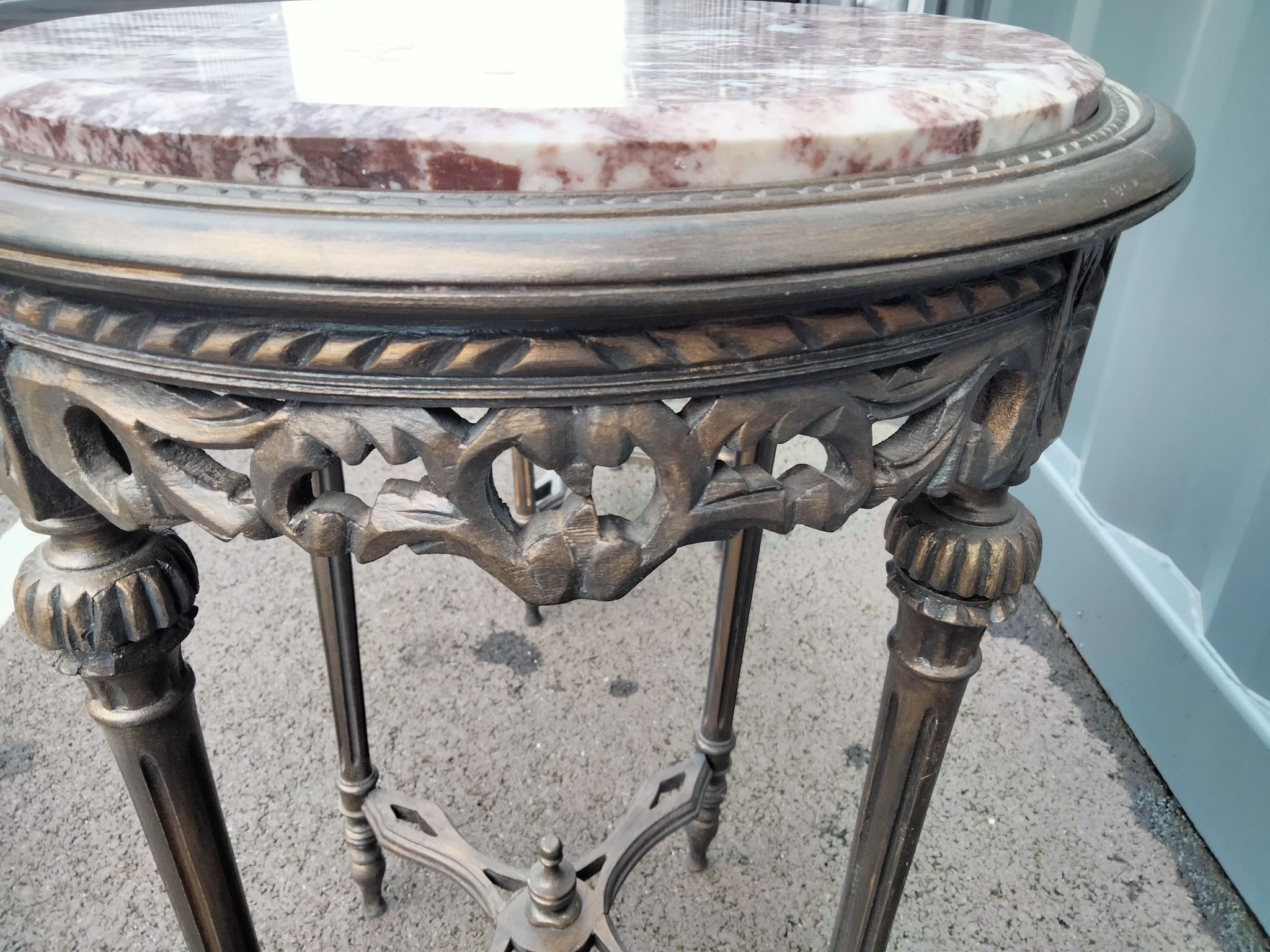 Pair of pedestal tables