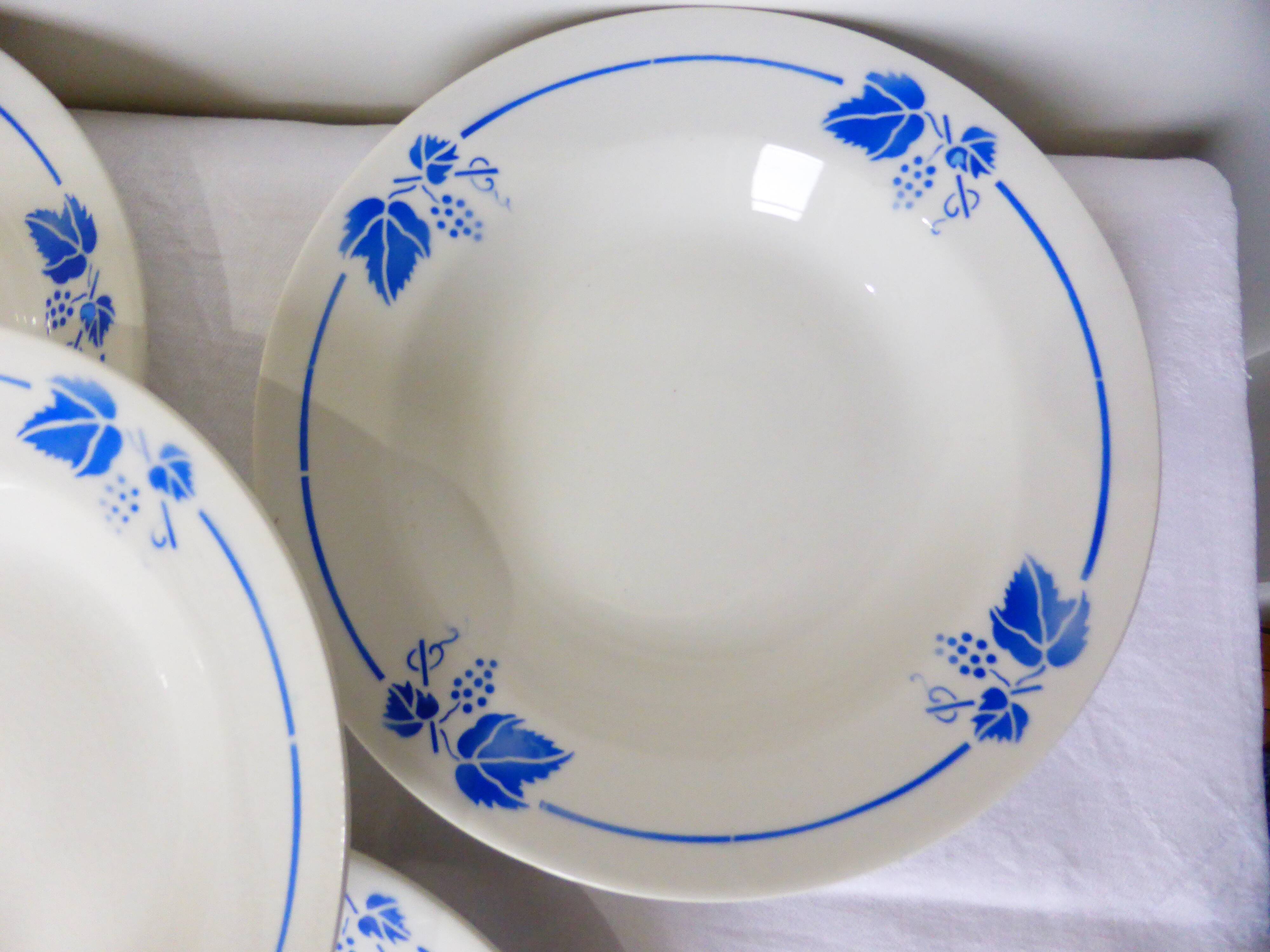 5 deep plates Roselys model vine 211251