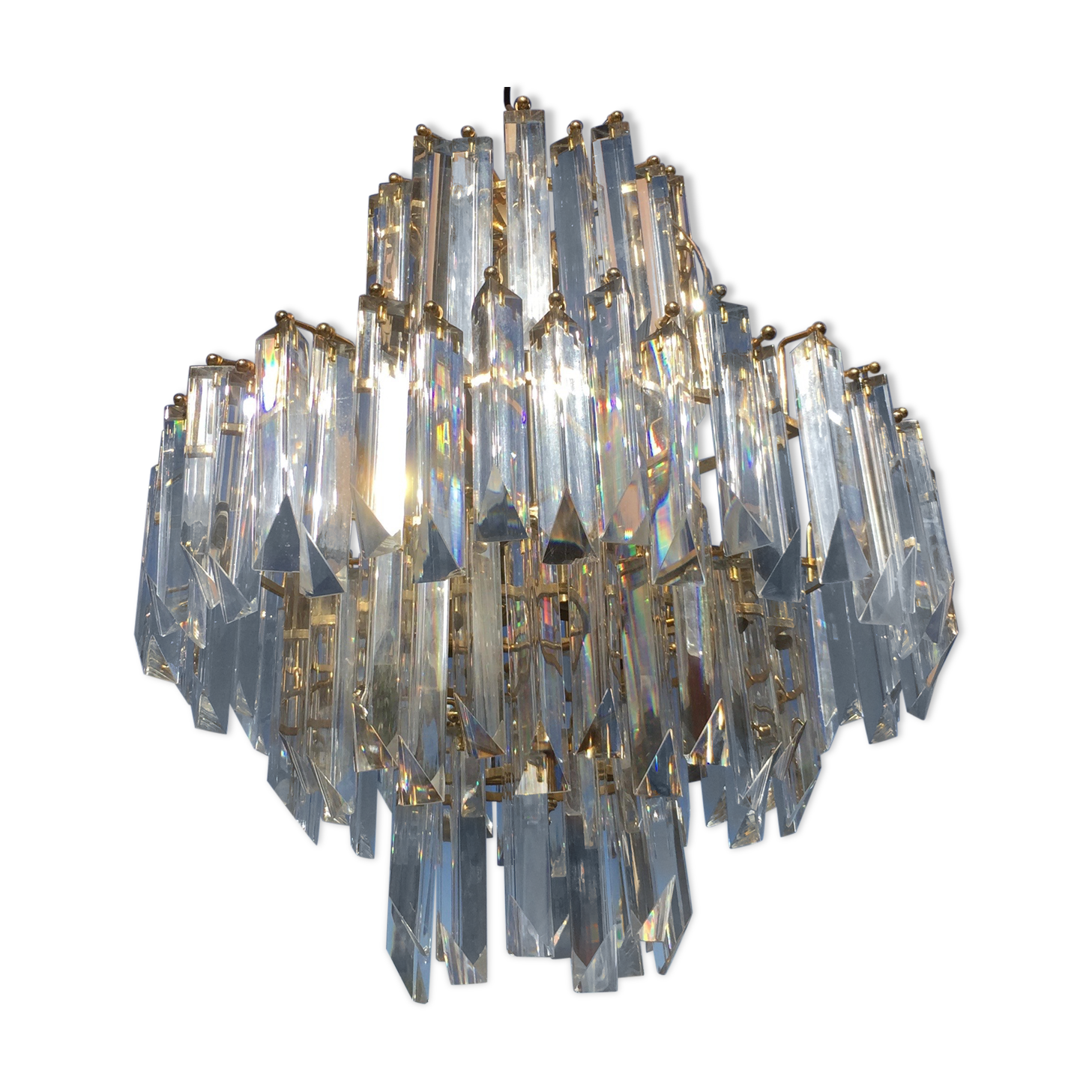 Paolo Venini 5-level crystal chandelier