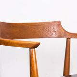 Office chair in elm and teak skai model ST 750 Arne Wahl Iversen 1960.
