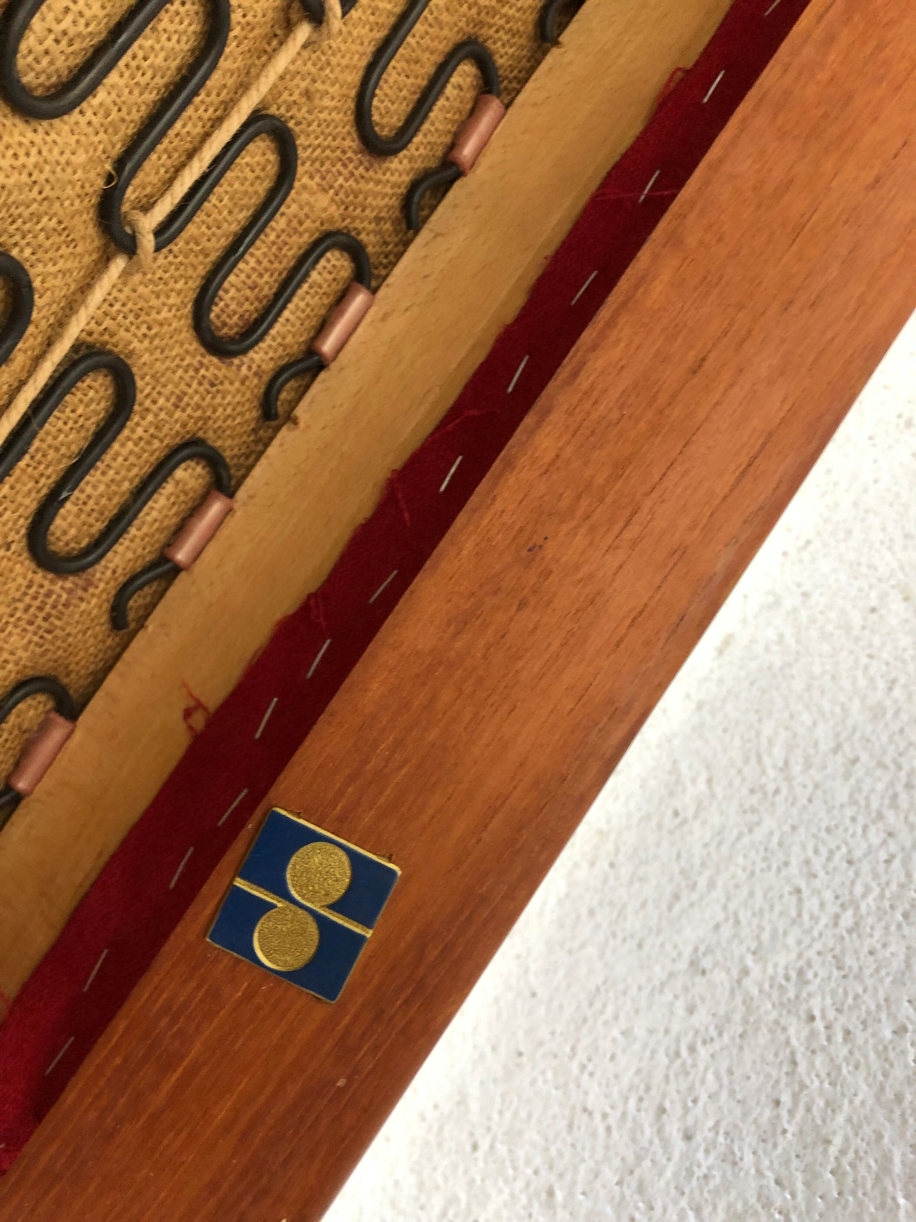 DANISH DESIGN ARMCHAIR IN WOOL & TEAK WOOD, 1970S