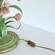 Lampe de table bouquet de fleurs / Roses fer forgé 1960 vintage