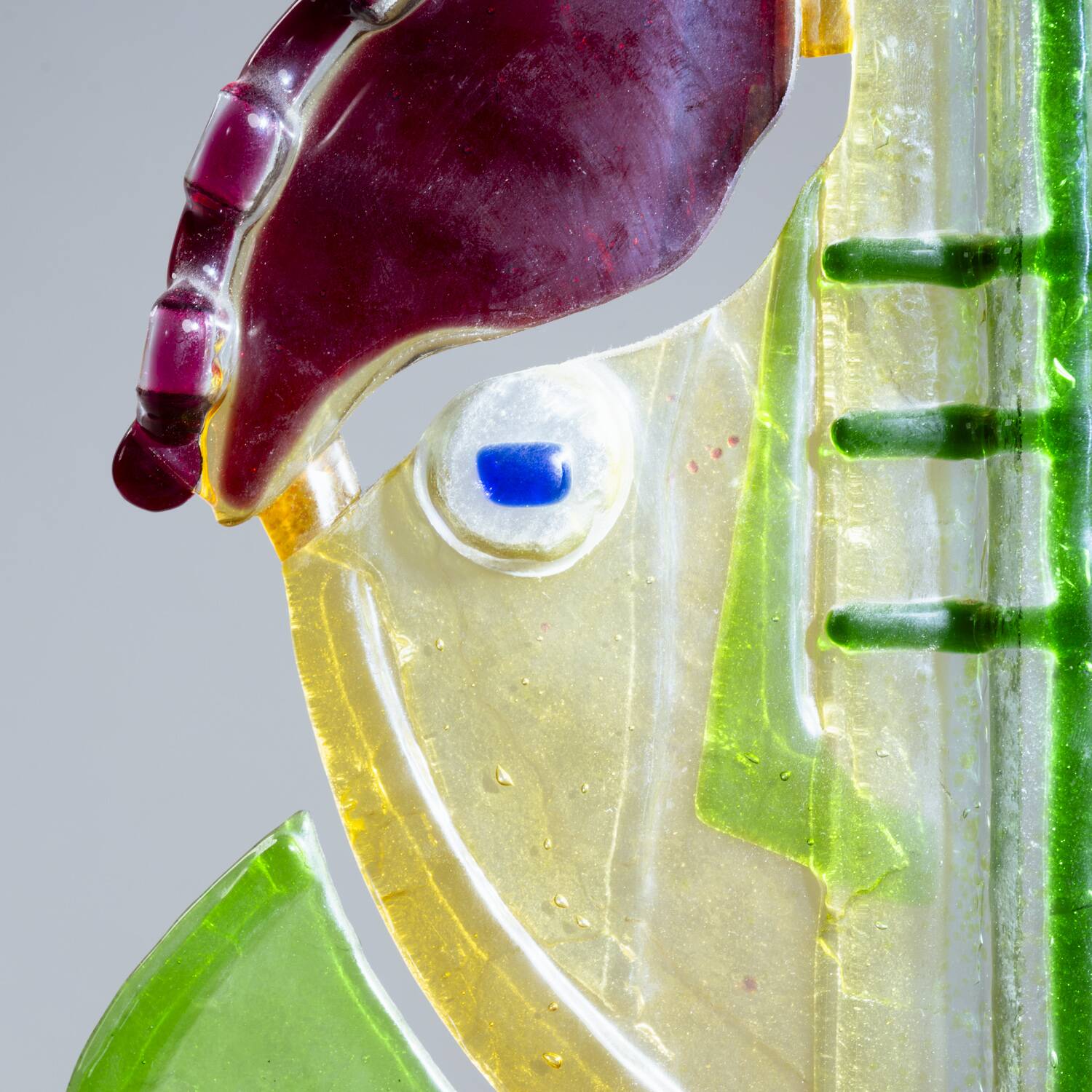Silvia Vigliaturo fusion multicolour glass sculpture, Murano, iTALY, 1994