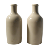 Set of 2 MKM bottles in stoneware - beige - 0,5L