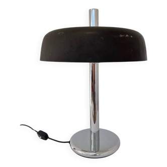 Big design extra large midcentury mushroom table lamp by Hillebrand, 1970s