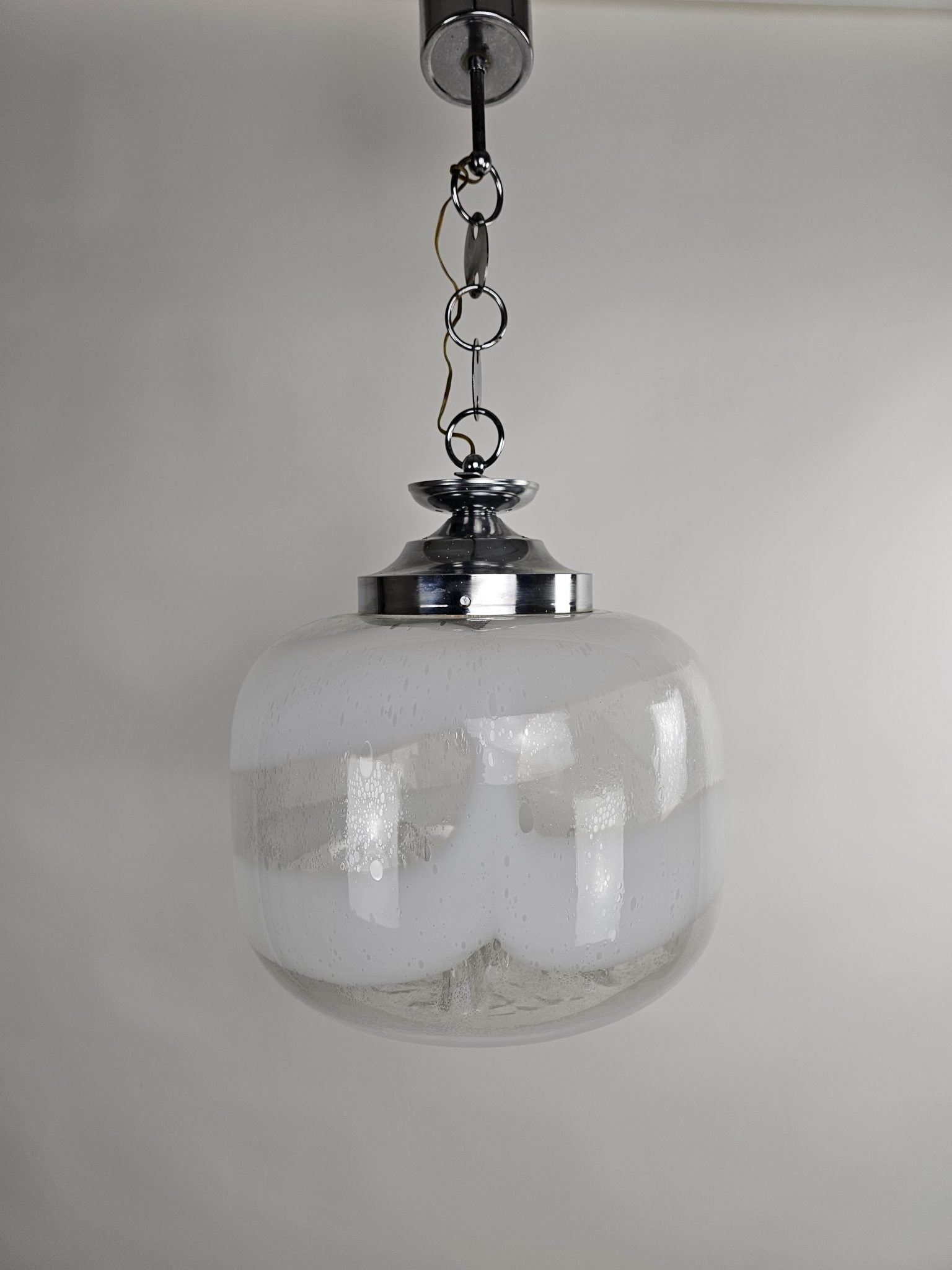 Suspension italienne en verre de Murano formes nuageuses
