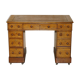 Victorian oak desk with hand-dyed leather.
