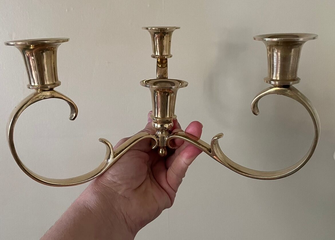 Gilded brass chandelier