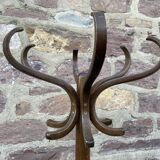 Vintage parrot standing coat rack 1980 curved wood