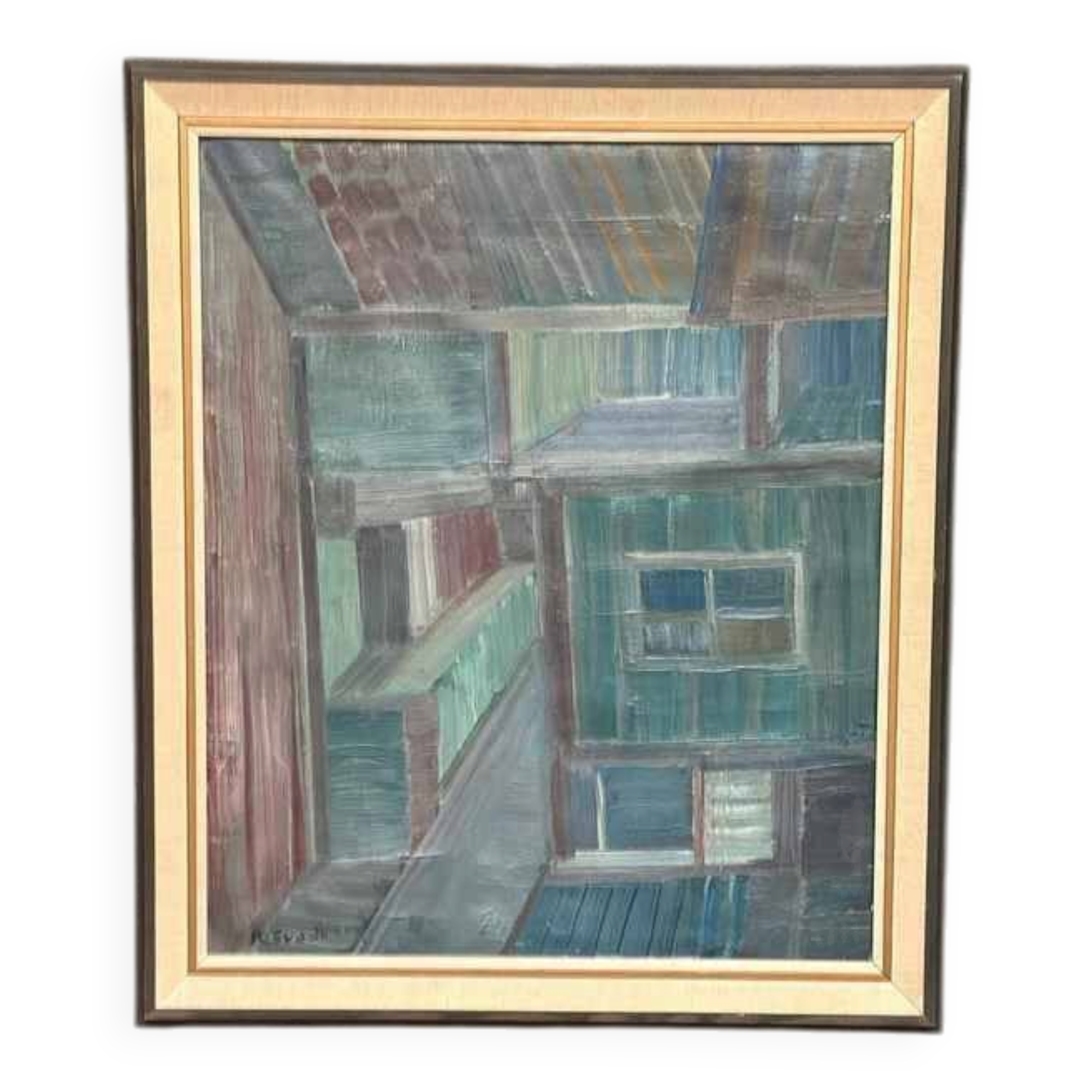 Swedish Mid‑Century Oil on Panel – by Ragnar Svedberg – Exterior