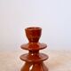Modern brown colored ceramic candle holder