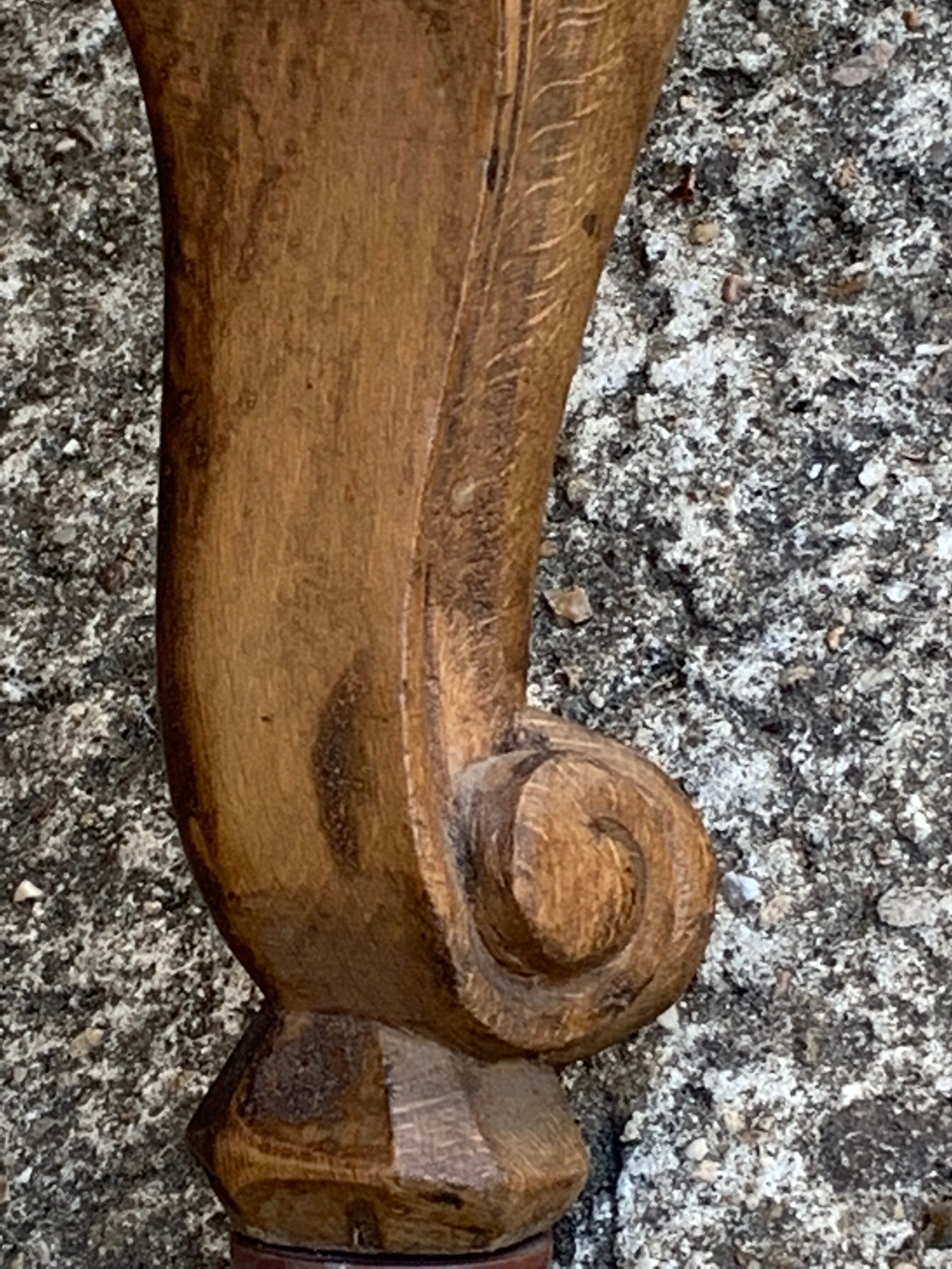 Antique Louis XV style shepherdess armchair in floral flocked fabric