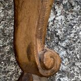 Antique Louis XV style shepherdess armchair in floral flocked fabric