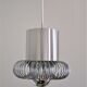 Philippe Rogier stainless steel pendant lamp for Oxar design gallery 70s