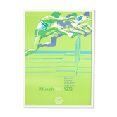 Affiche des années 1970 « hürdenlauf », otl aicher