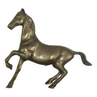 Horse statuette in brass solid brass animal collection