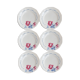 Lot of 6 dessert plates "boulogne" Digoin Sarreguemines