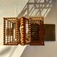 Small wood and metal bird cage and its fabric piou piou