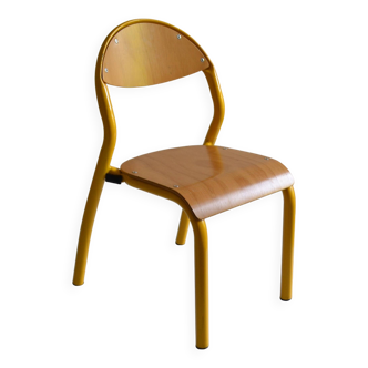 Chaise d'école enfant vintage vers 1980