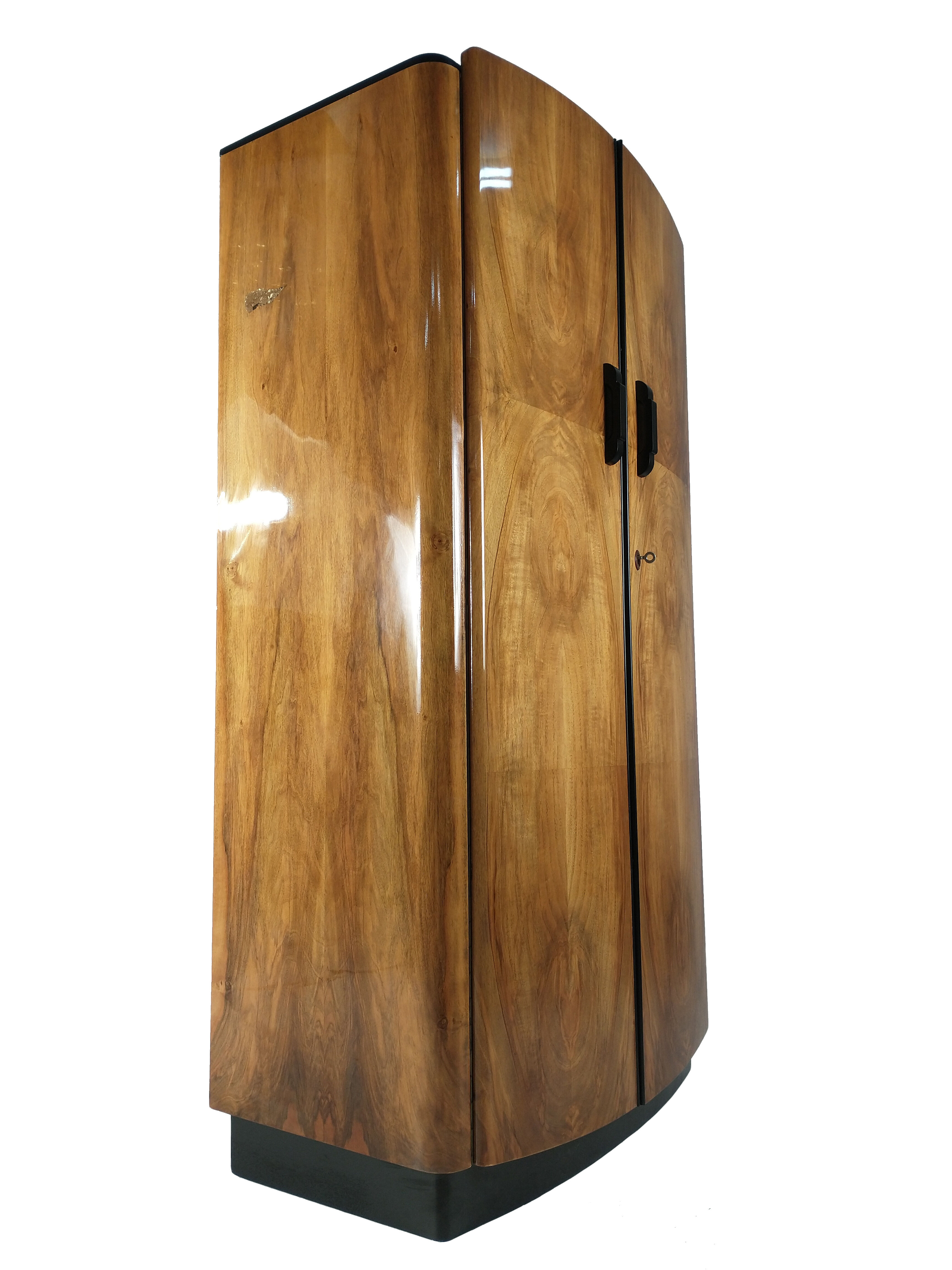 Art Deco Walnut Wardrobe by Jindřich Halabala for UP Závody, 1950s