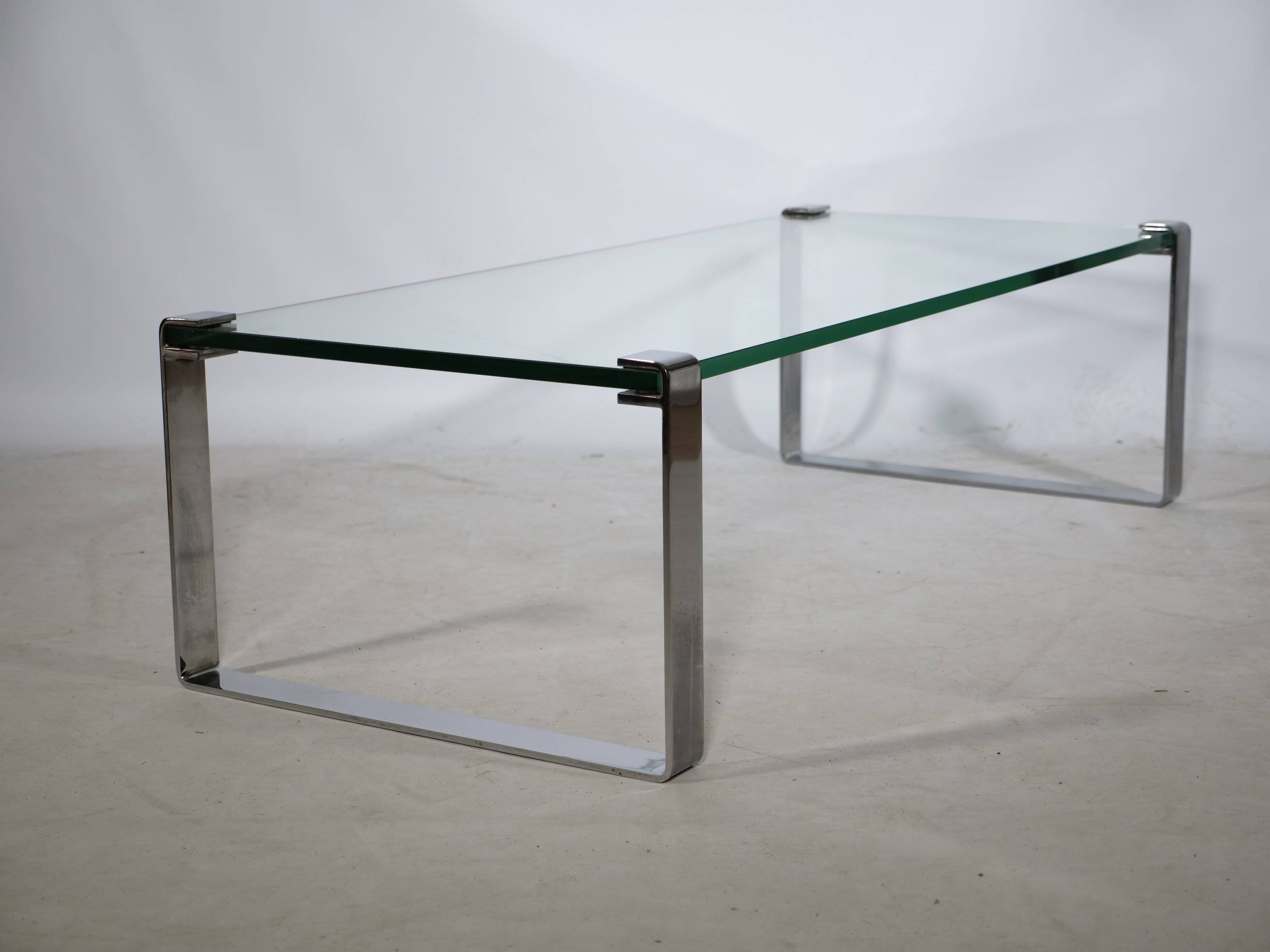 Glass Chrome Coffee Table Draenert 1022 1970s