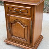 English chest of drawers in solid oak satin wood