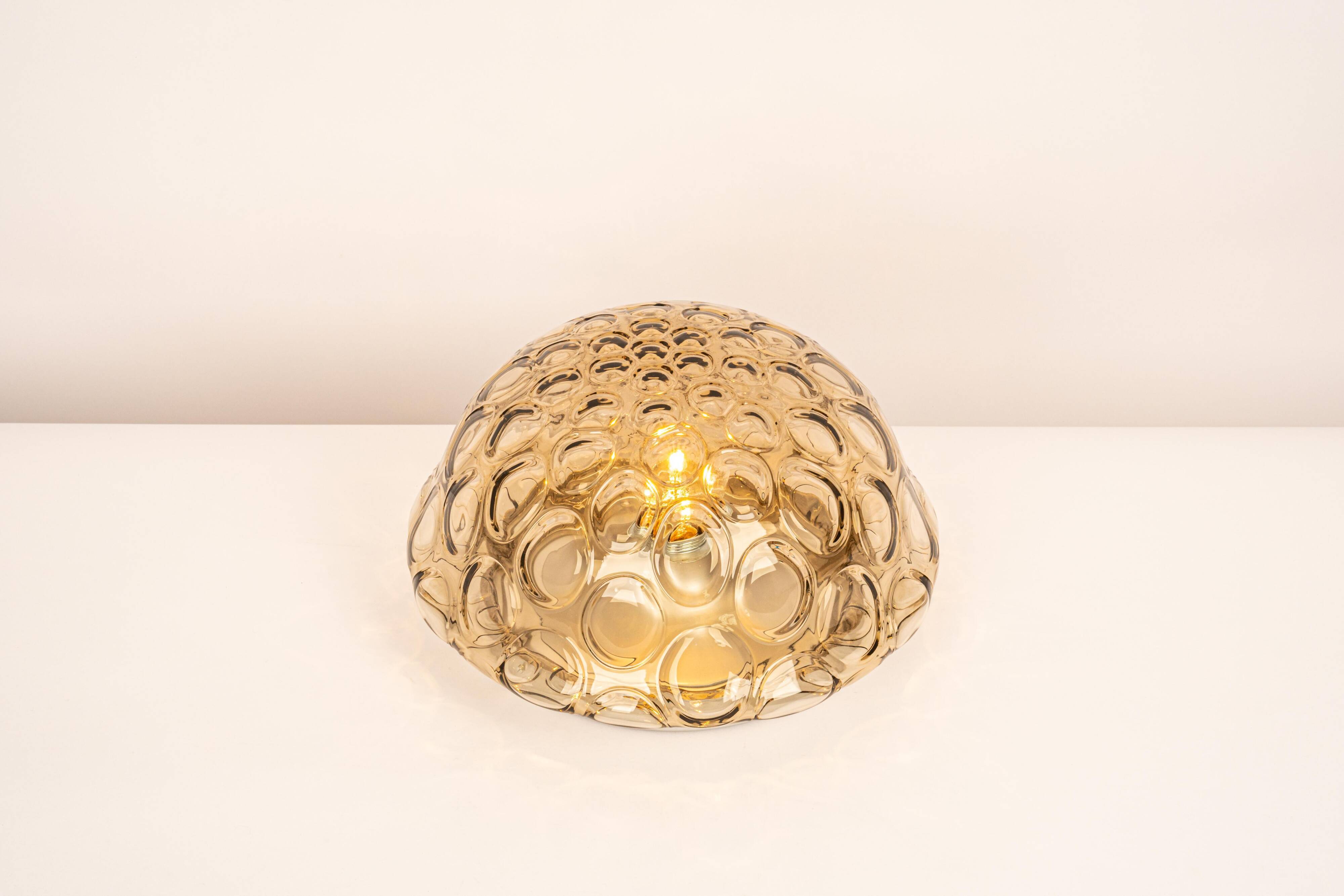 Wall/Ceiling Light in Smoked Glass, Sputnik, Germany