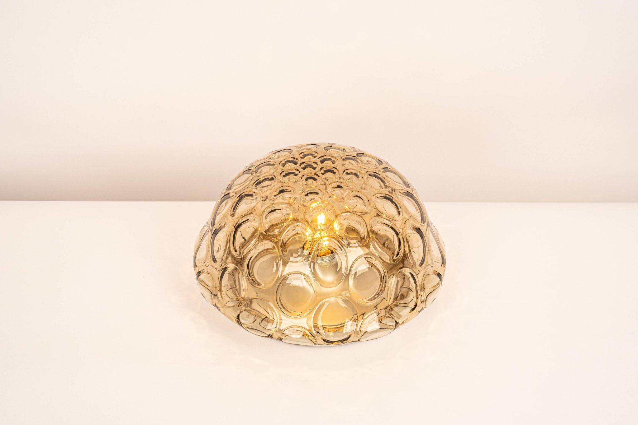 Plafonnier Midcentury en Verre Fumé, Sputnik, Allemagne