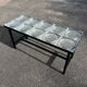 Table basse moderniste carreaux de verre Saint Gobain