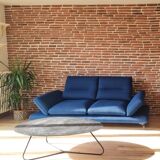 Canape contemporain aerre italia bleu 2 places