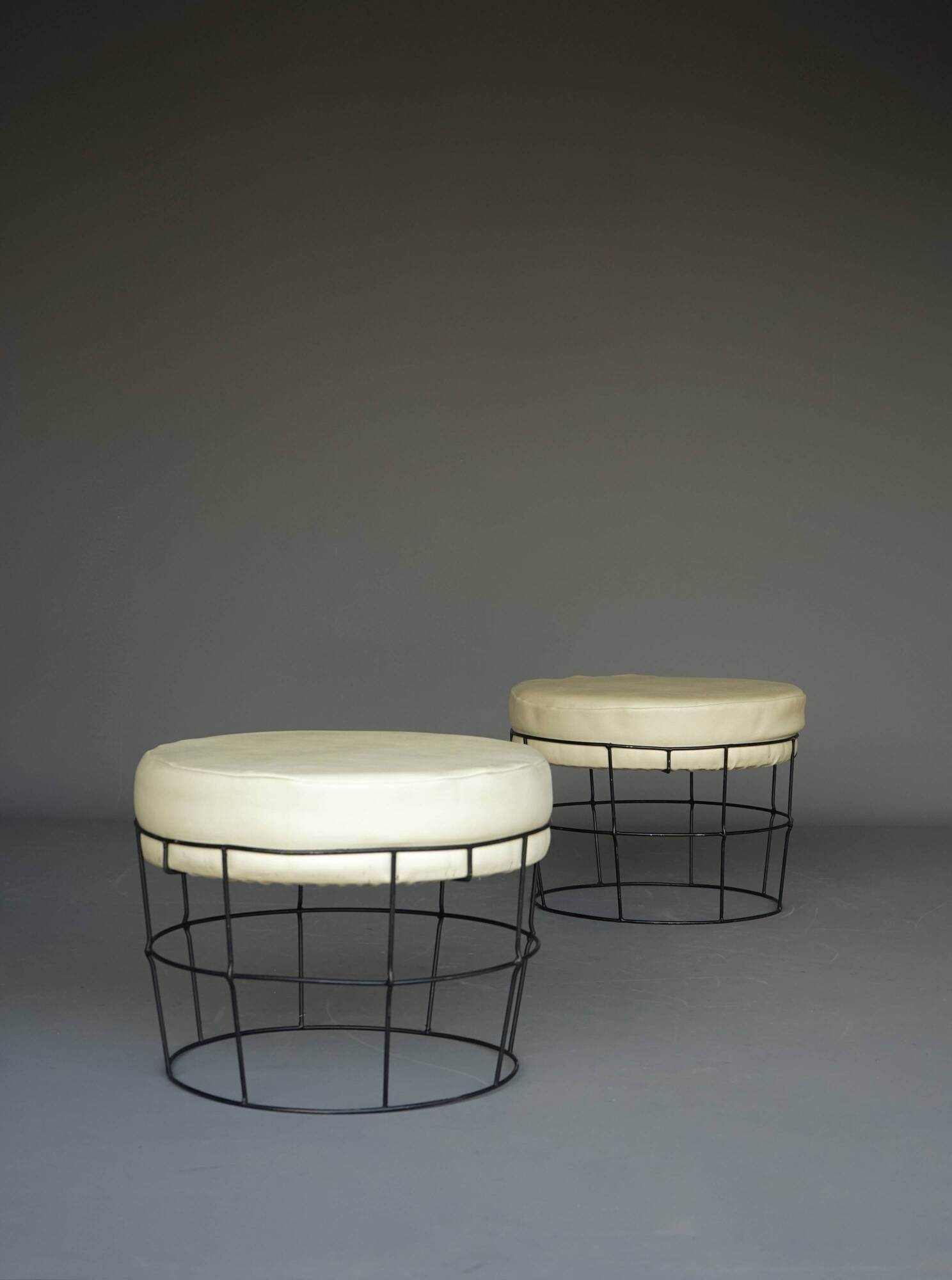 Mid-century Panton style String stools. 1960s