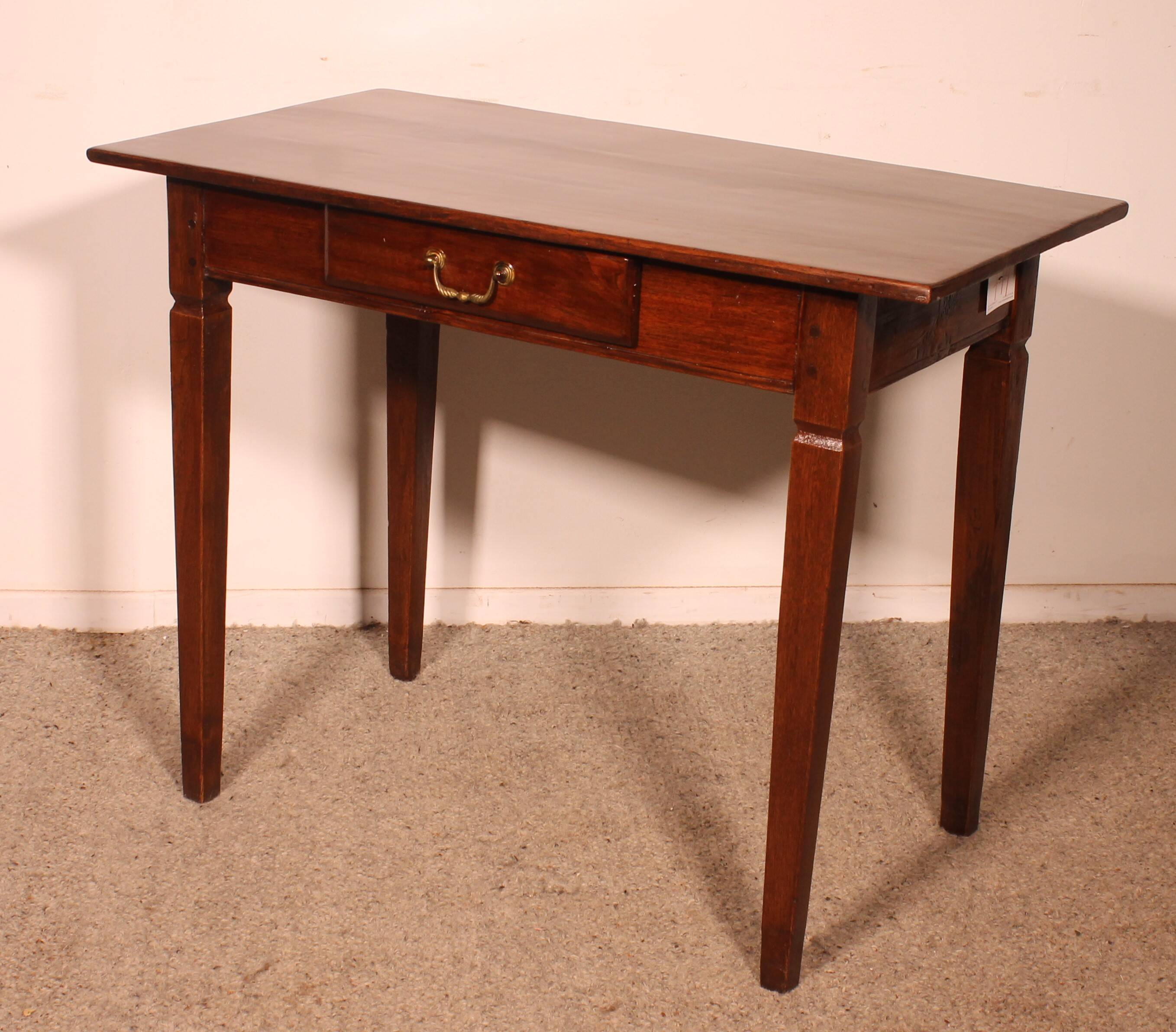 Small 19th Century Desk with Straight Legs