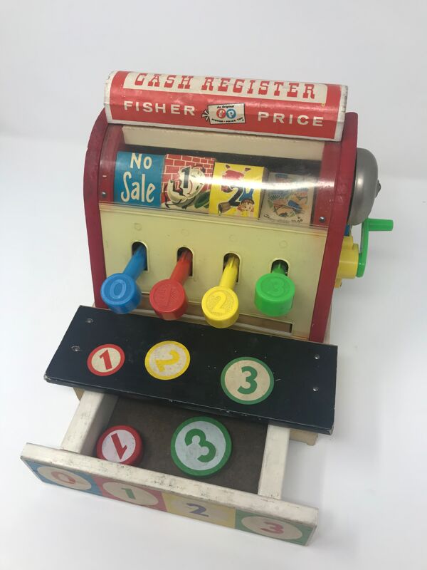 Caisse enregistreuse fischer Price 1960