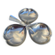 Silver-plated metal clover-shaped trinket dish or tray