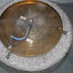 Hillebrand ceiling lamp with glass
