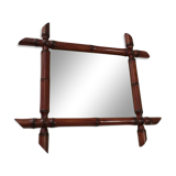 Ancient bamboo mirror to hang or lay