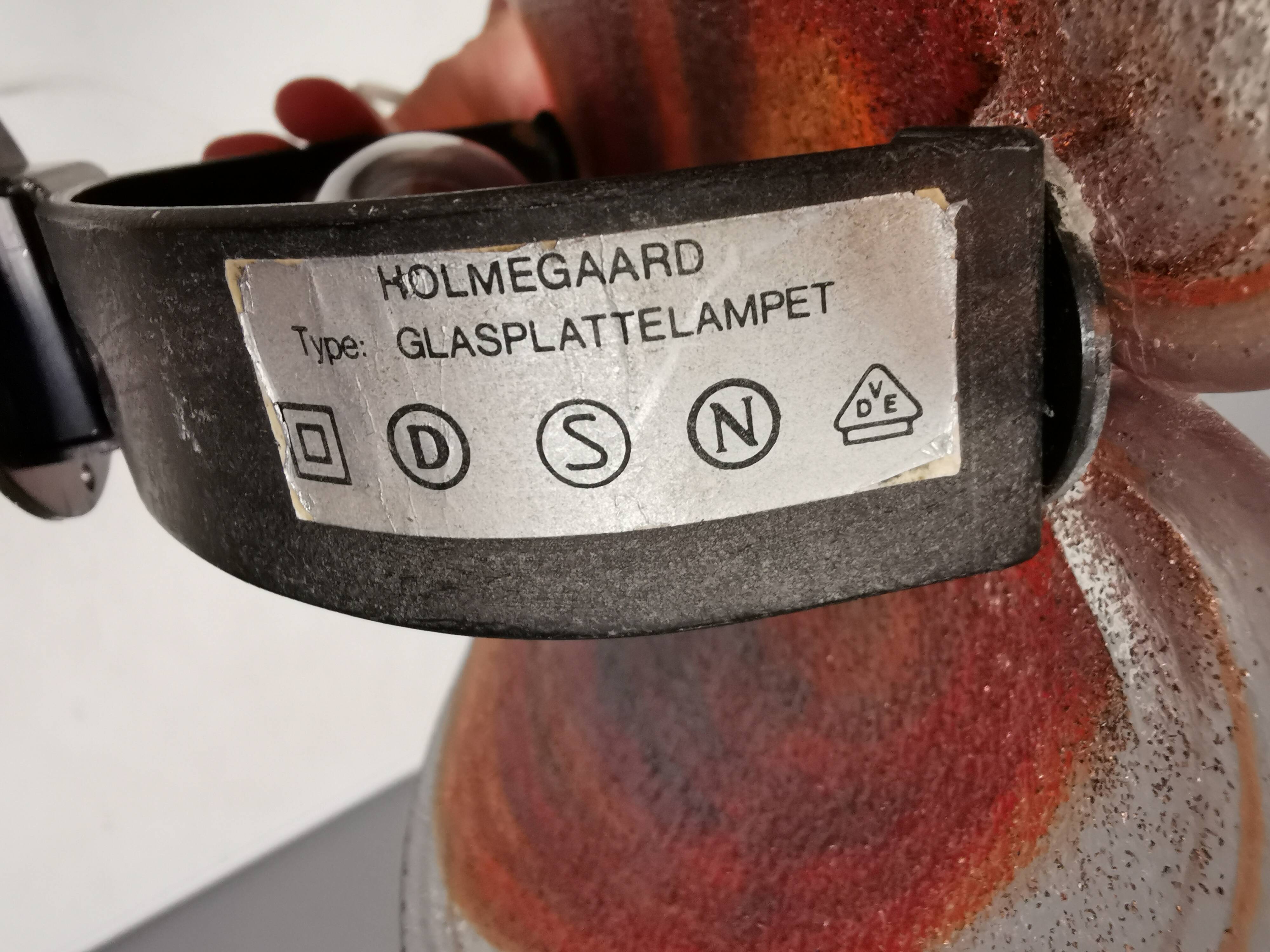 Glass wall lamp, by Per Lutken for Holmegaard Glass factory in the late 70s